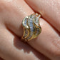 Swooping Vintage Baguette Cluster Ring