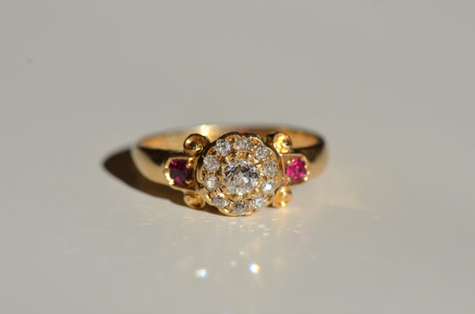 Petite Victorian Halo Ring