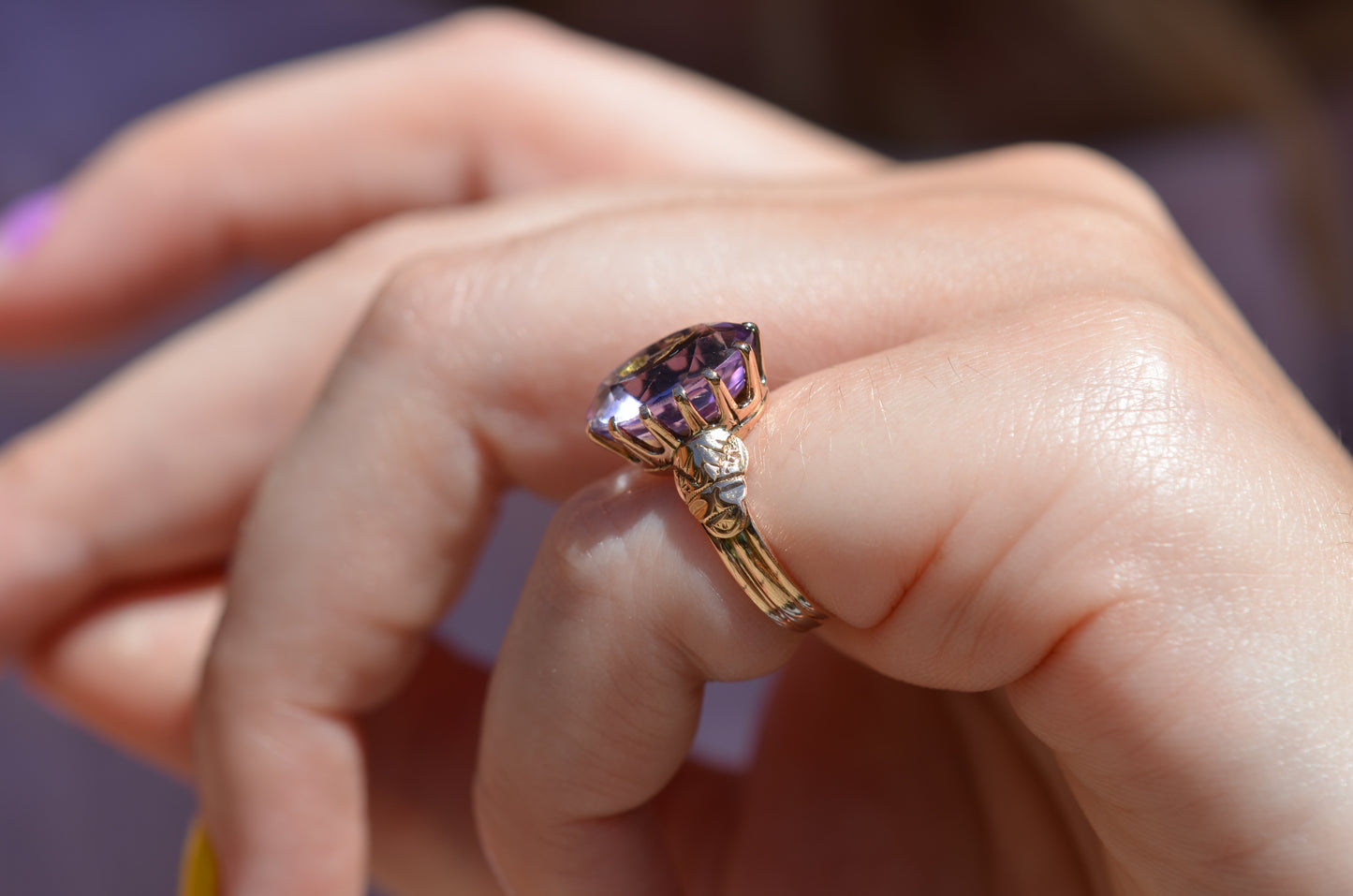 Darling Antique Rose Of Sharon Ring