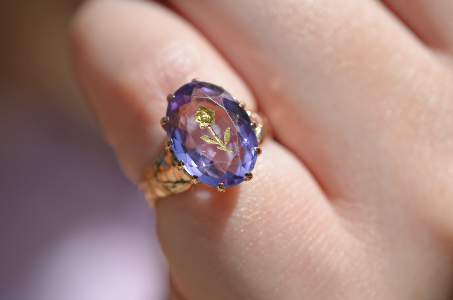 Darling Antique Rose Of Sharon Ring