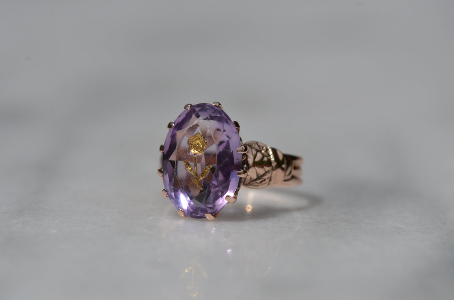 Darling Antique Rose Of Sharon Ring