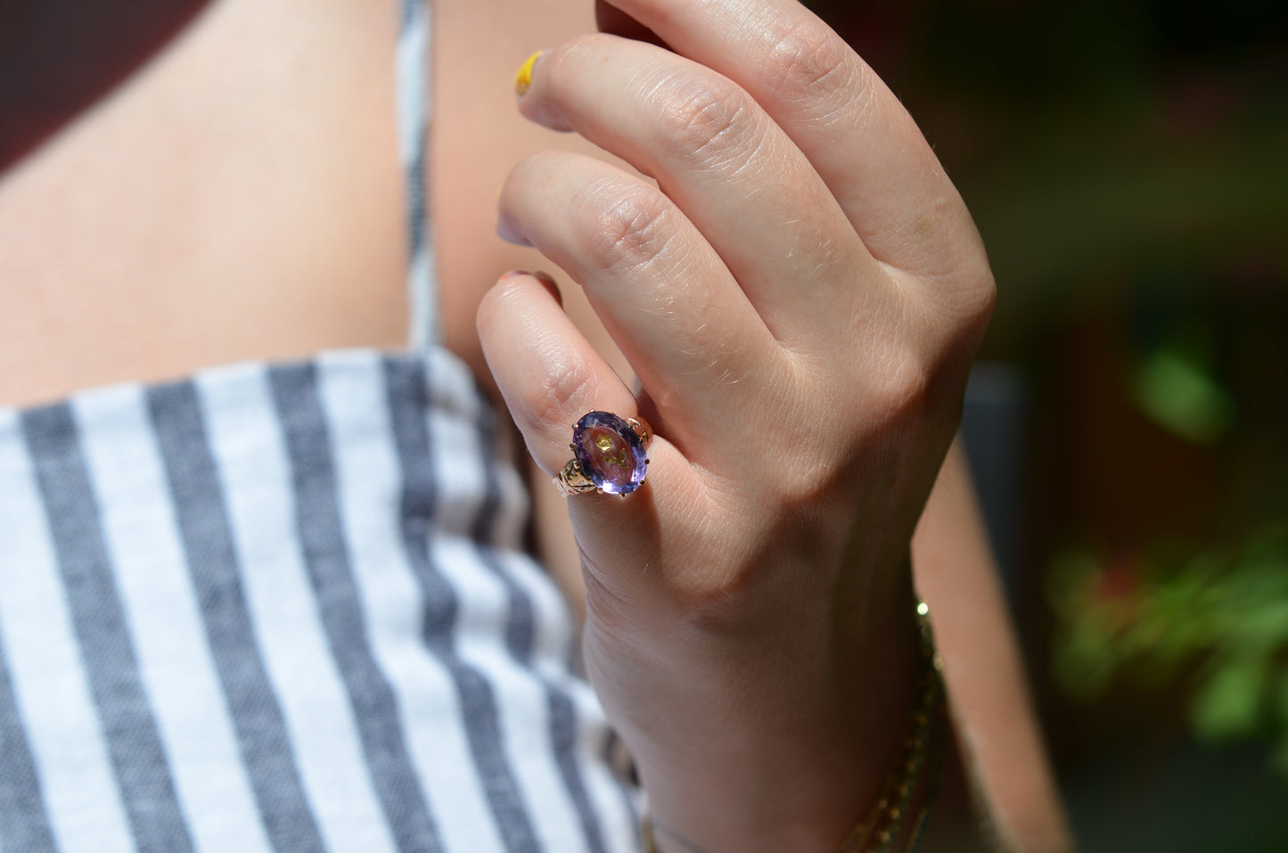 Darling Antique Rose Of Sharon Ring