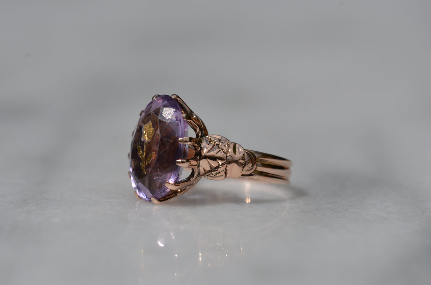Darling Antique Rose Of Sharon Ring