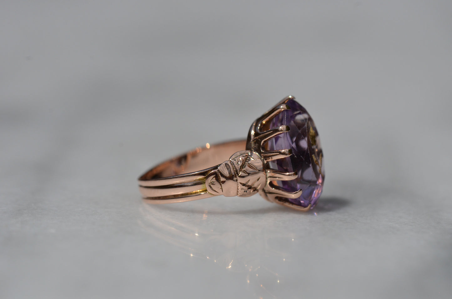 Darling Antique Rose Of Sharon Ring