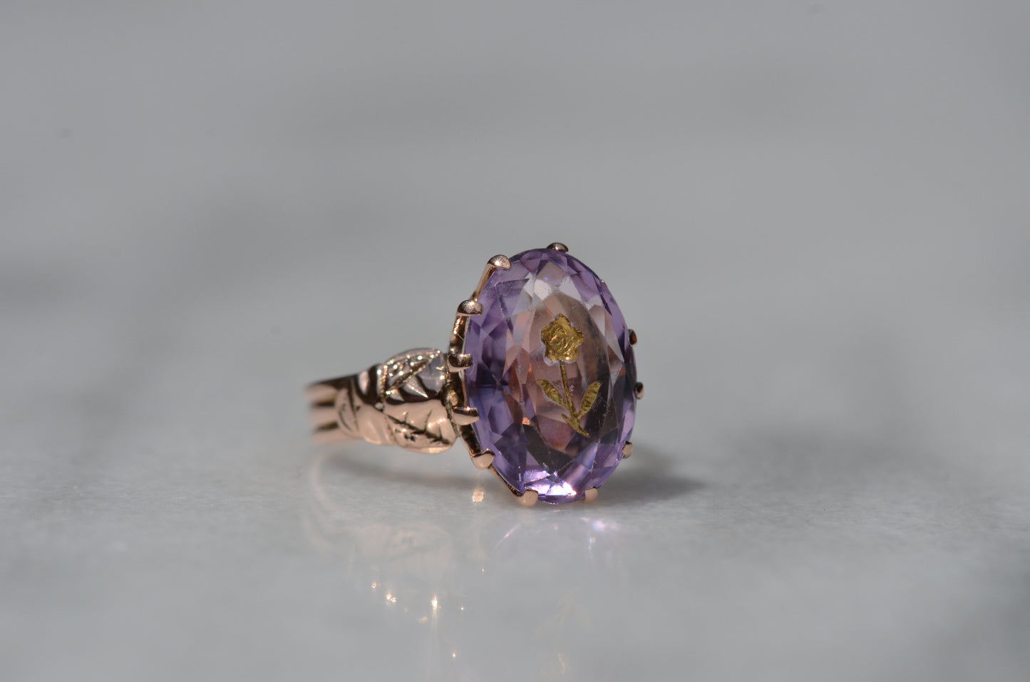 Darling Antique Rose Of Sharon Ring