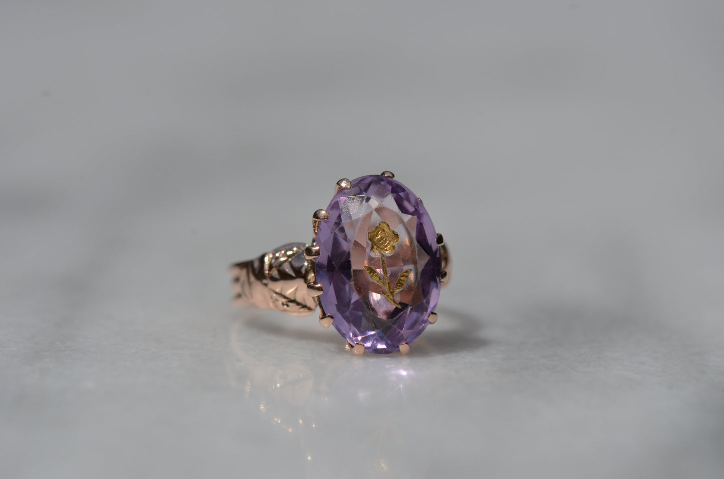 Darling Antique Rose Of Sharon Ring