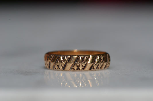 Rich Textured Vintage Eternity Band