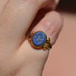 Unique Antique Lapis Lazuli Signet Ring CC