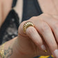 Luxe Midcentury Ribbed Bombé Ring