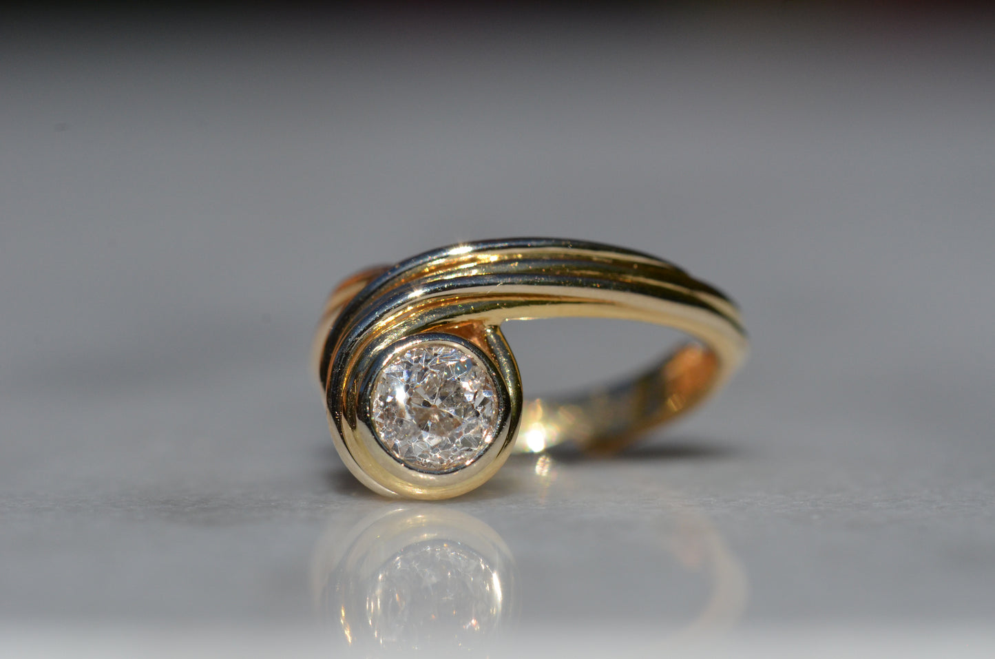 One of a Kind Swirling Diamond Ring