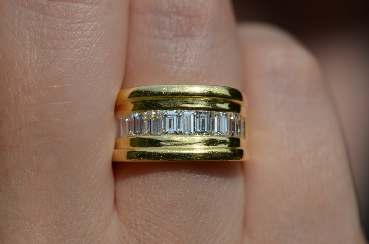 Bold Channel Baguette Ring