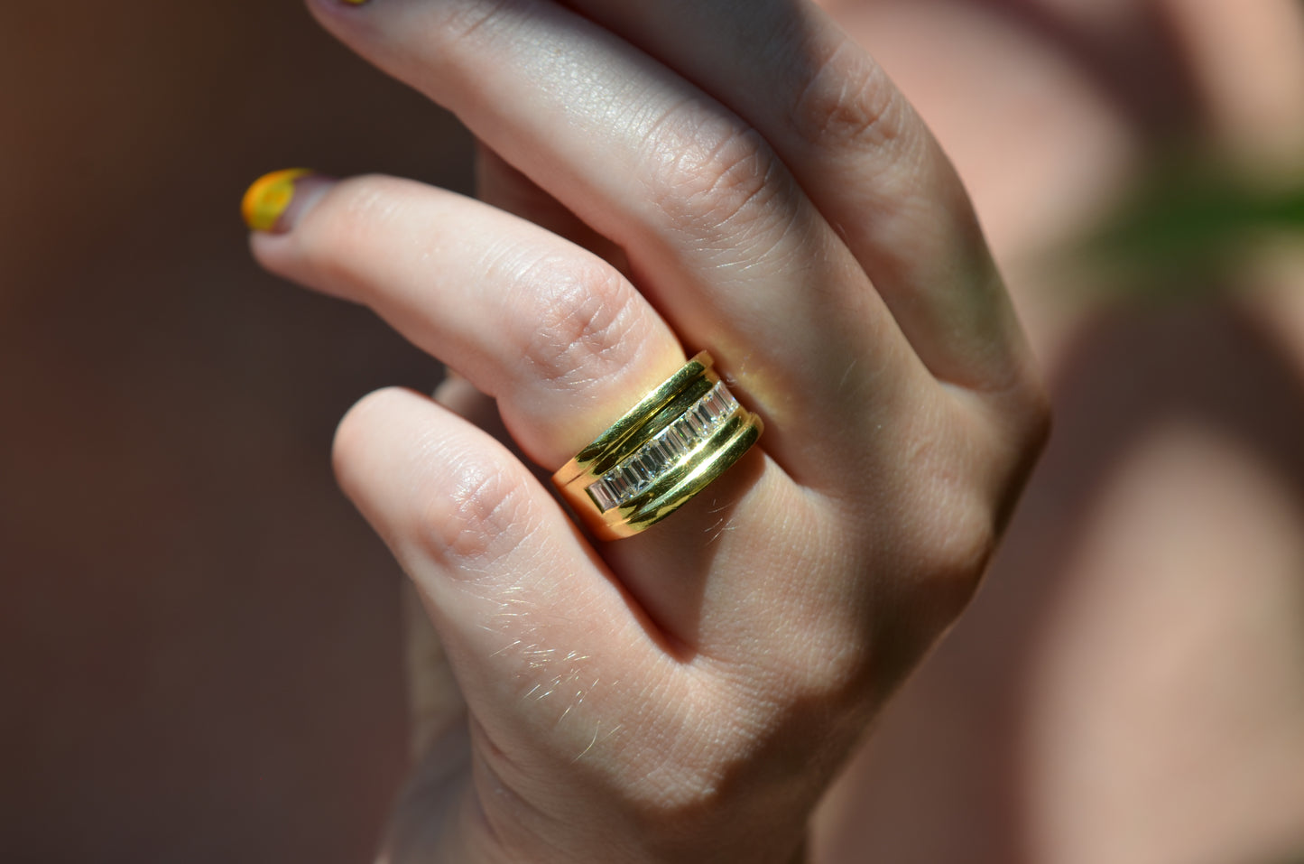Bold Channel Baguette Ring