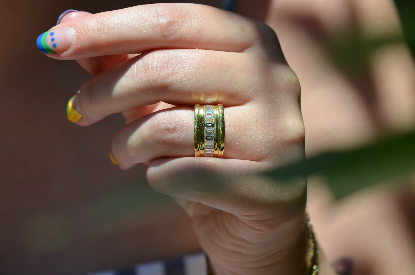 Bold Channel Baguette Ring