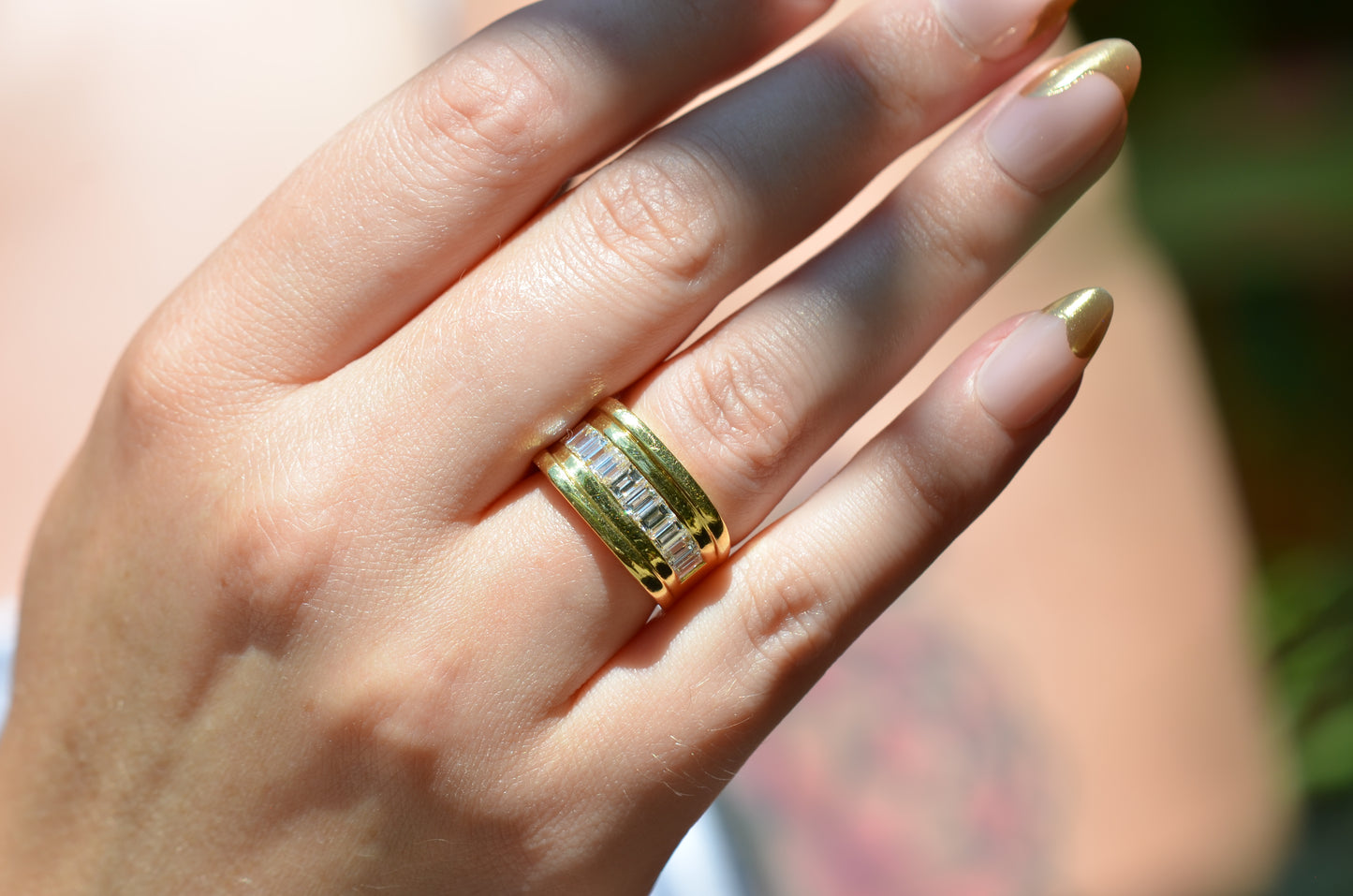 Bold Channel Baguette Ring