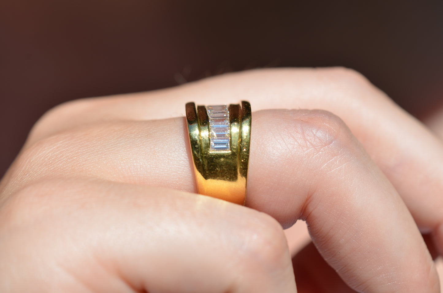 Bold Channel Baguette Ring