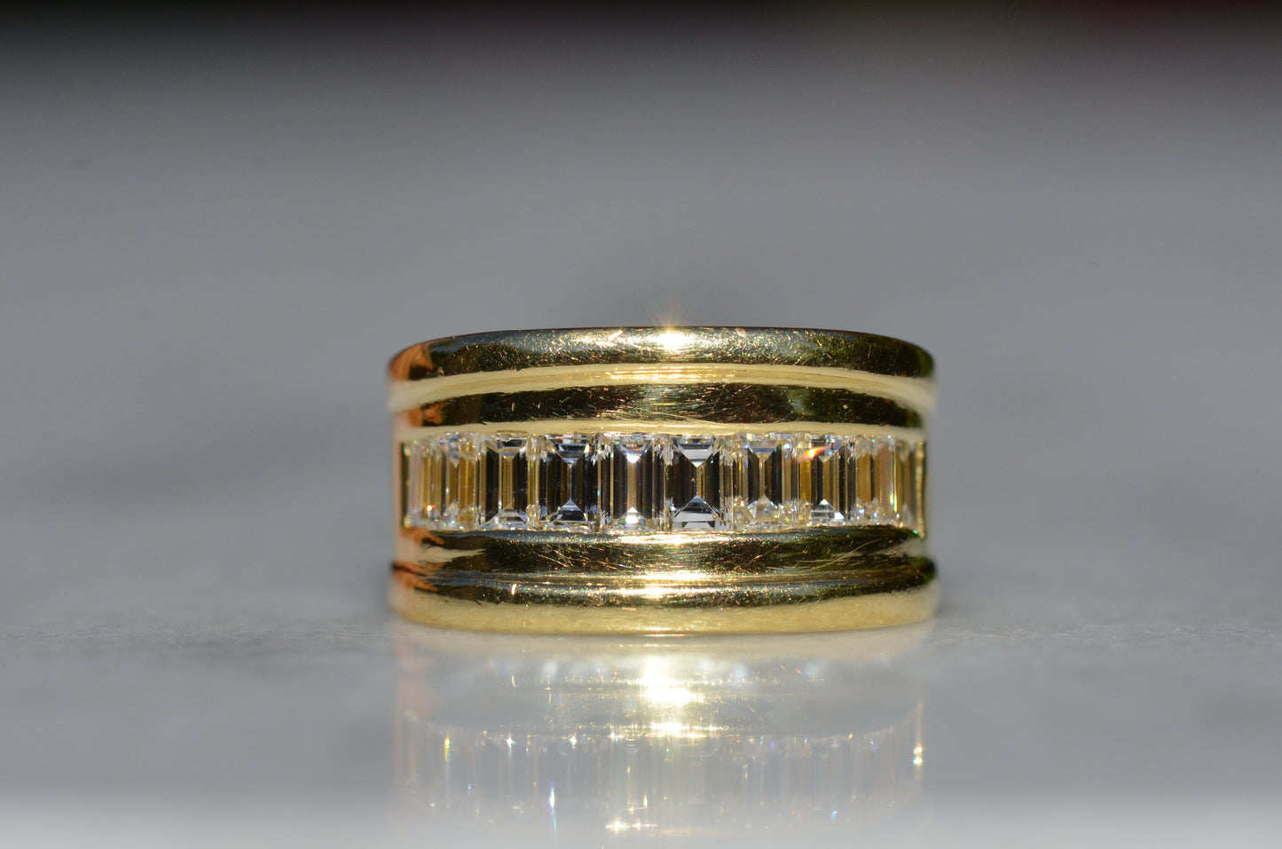 Bold Channel Baguette Ring