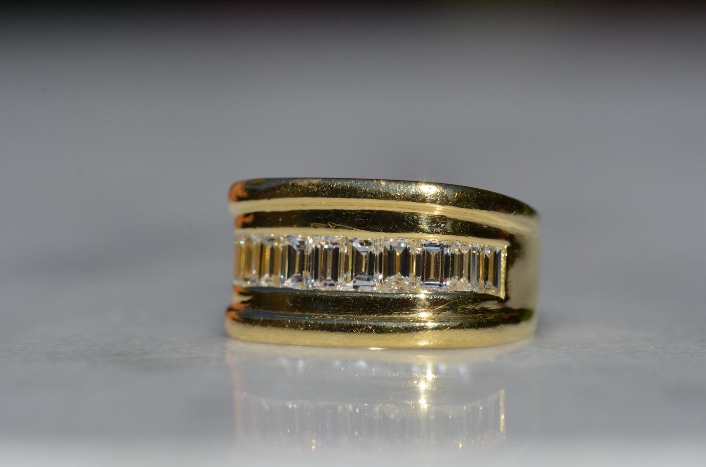 Bold Channel Baguette Ring