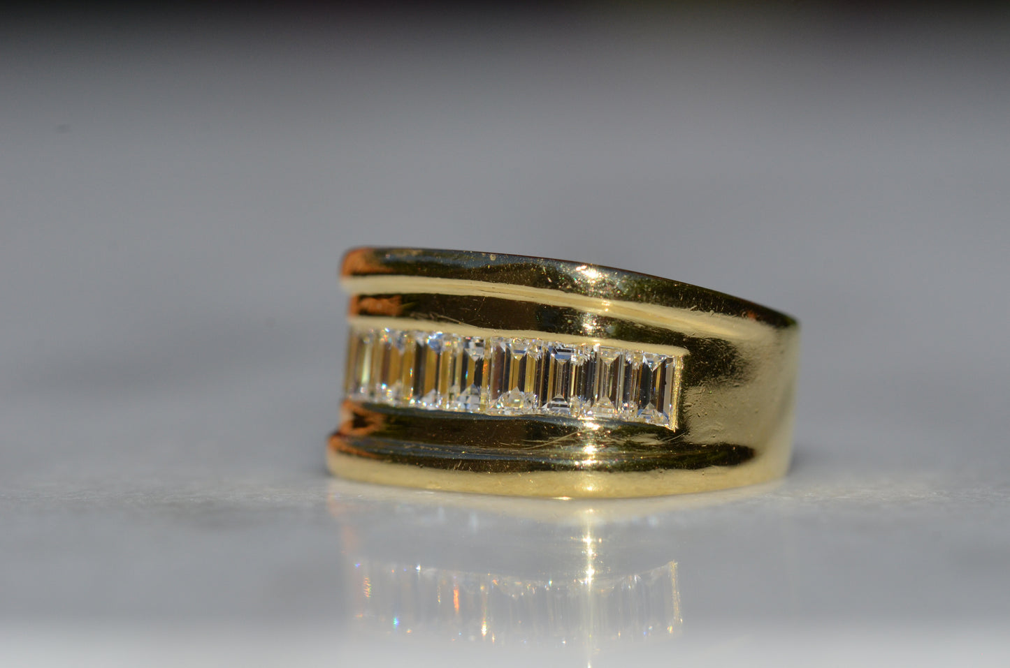 Bold Channel Baguette Ring