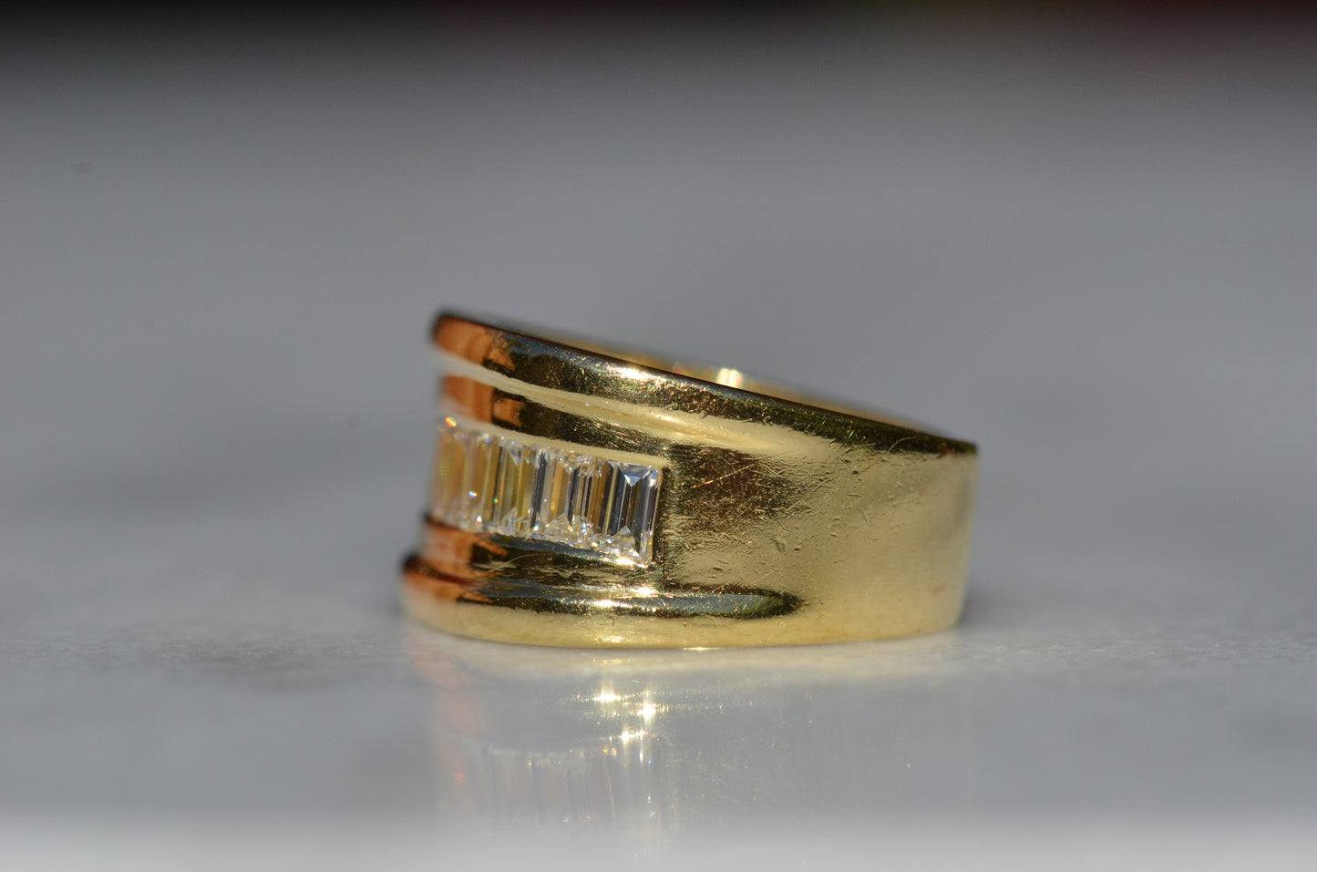 Bold Channel Baguette Ring