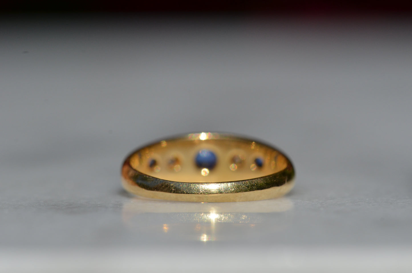 Vibrant Edwardian Sapphire Star Ring