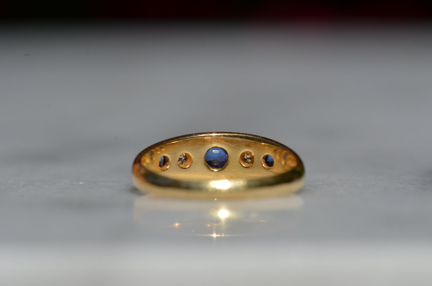 Vibrant Edwardian Sapphire Star Ring