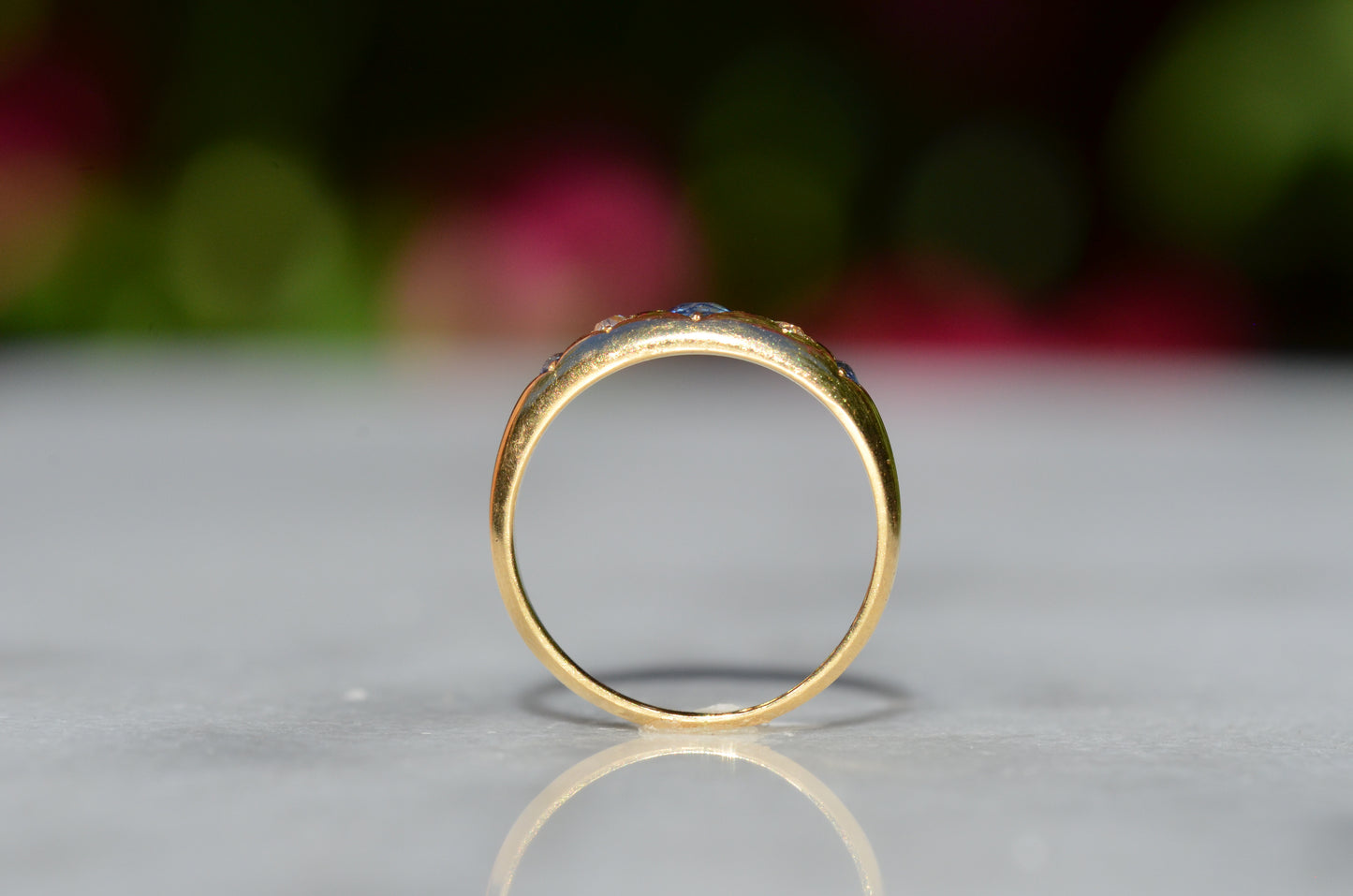 Vibrant Edwardian Sapphire Star Ring