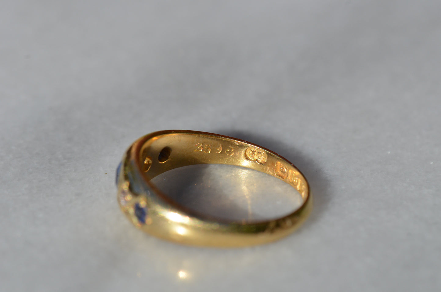 Vibrant Edwardian Sapphire Star Ring