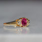 Vivid Victorian Ruby and Diamond Trilogy Ring