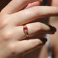 Vivid Victorian Ruby and Diamond Trilogy Ring
