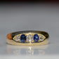 Chunky Victorian Sapphire and Diamond Boat Ring