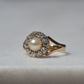 Stunning Antique Pearl Halo Conversion Ring