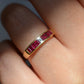 Sleek Vintage Ruby Channel Band