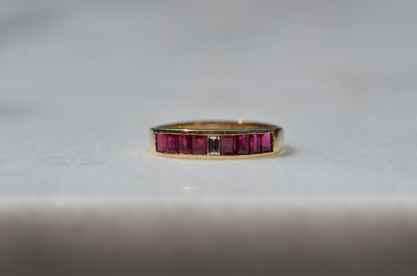 Sleek Vintage Ruby Channel Band