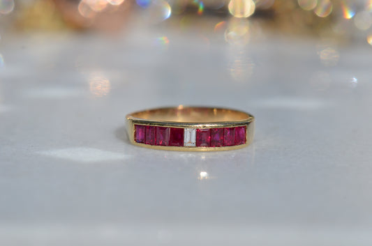 Sleek Vintage Ruby Channel Band