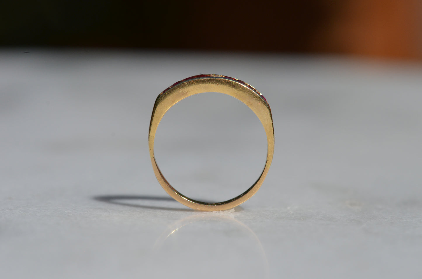 Sleek Vintage Ruby Channel Band