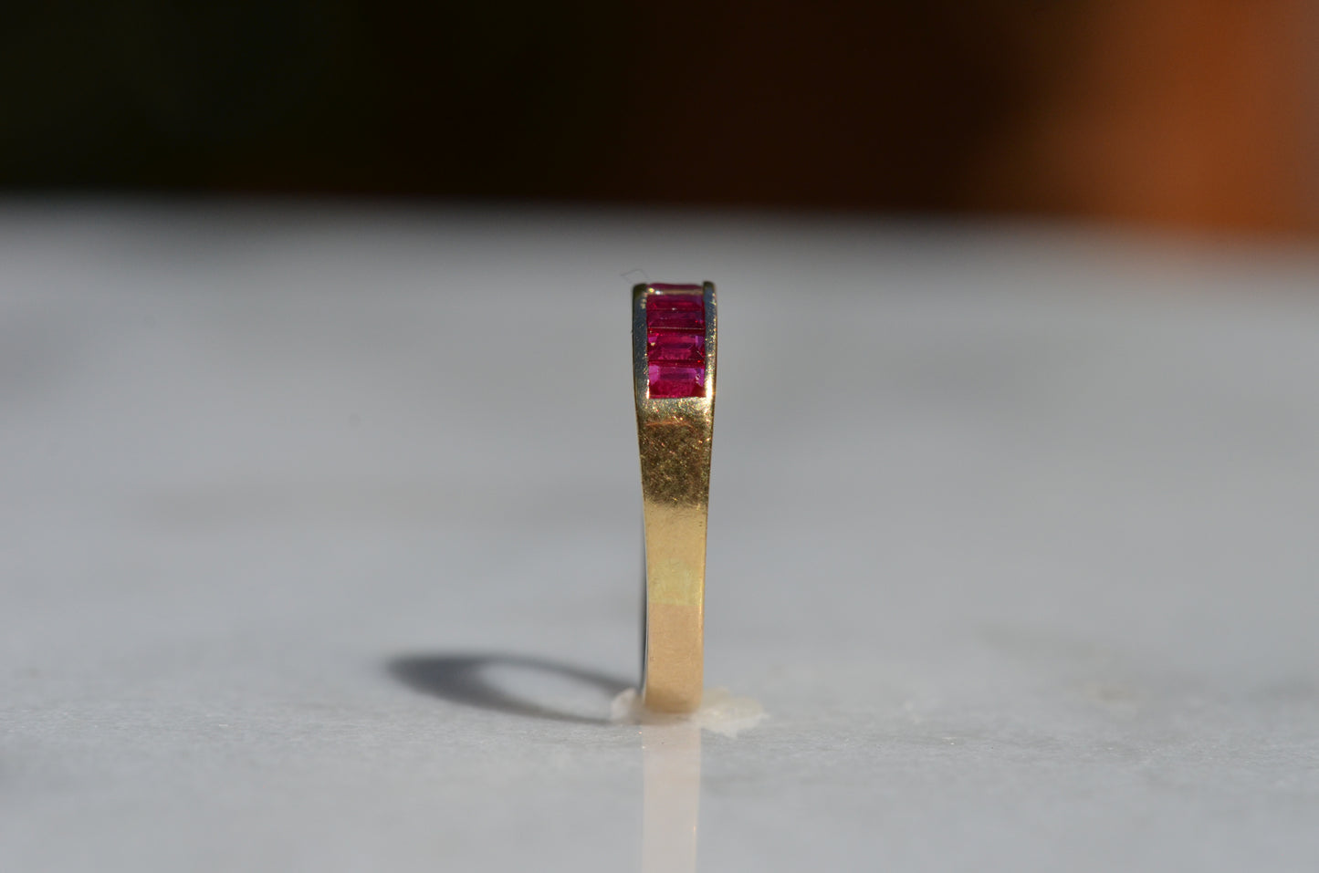 Sleek Vintage Ruby Channel Band