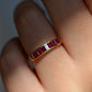Sleek Vintage Ruby Channel Band