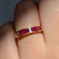 Sleek Vintage Ruby Channel Band