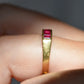 Sleek Vintage Ruby Channel Band