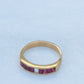 Sleek Vintage Ruby Channel Band