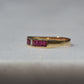 Sleek Vintage Ruby Channel Band