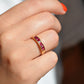 Sleek Vintage Ruby Channel Band