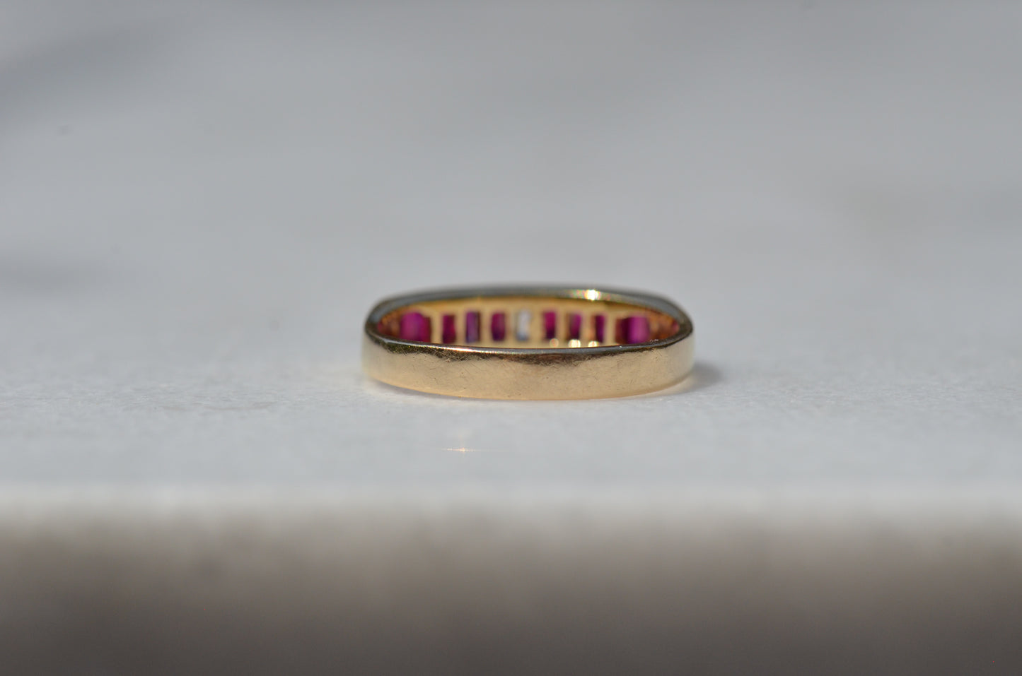 Sleek Vintage Ruby Channel Band