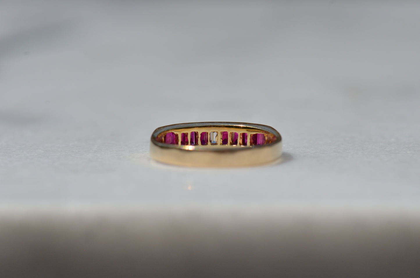 Sleek Vintage Ruby Channel Band