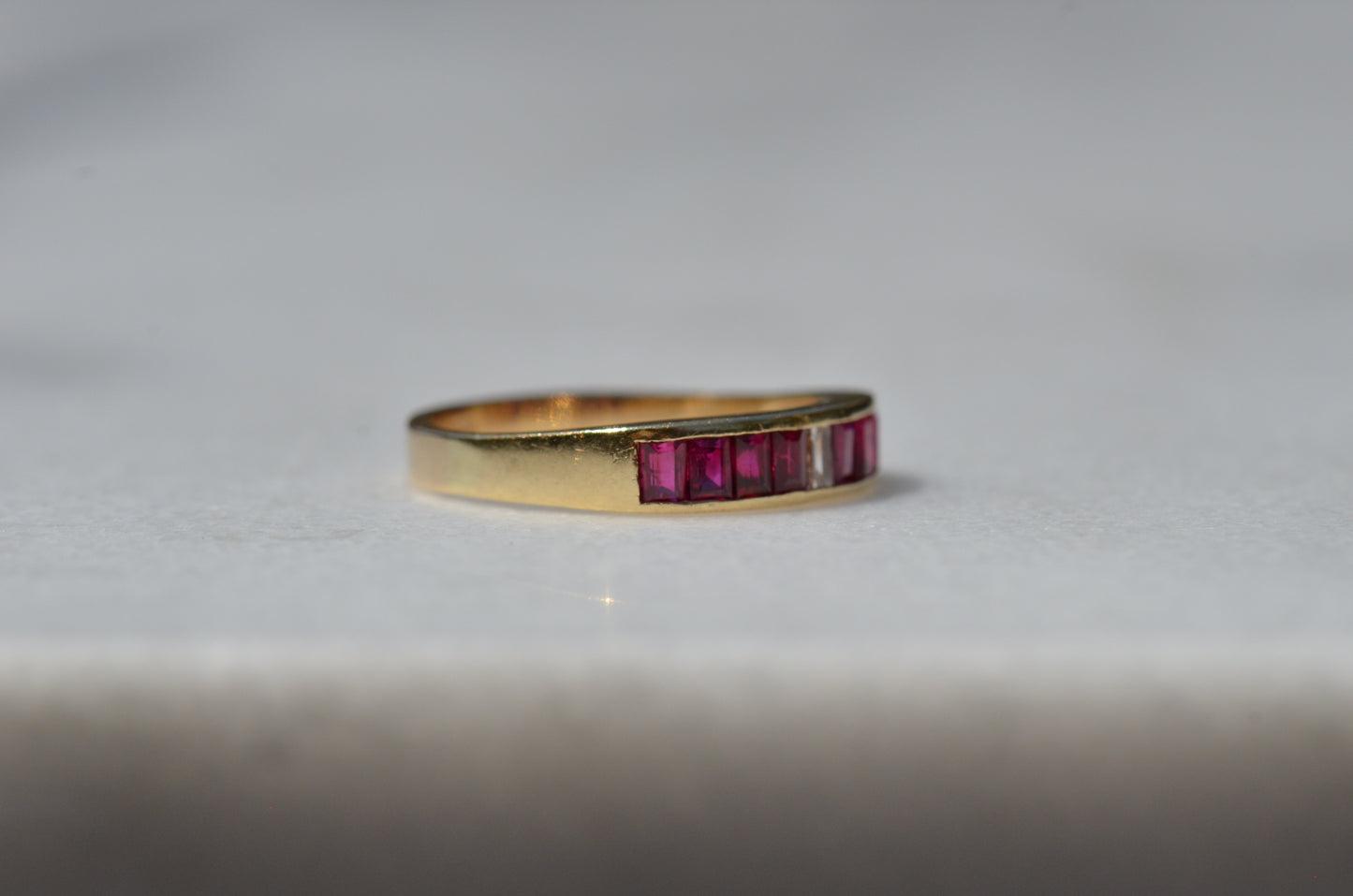 Sleek Vintage Ruby Channel Band