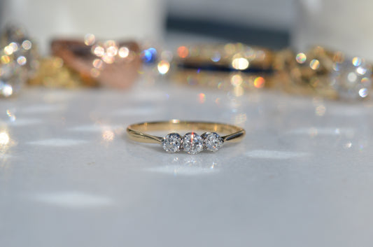 Sparkling Edwardian Trilogy Ring