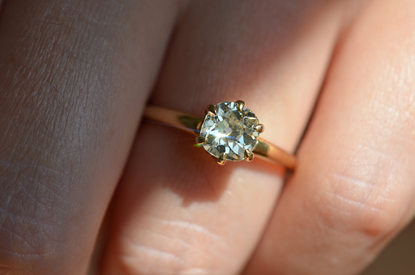 Rich Vintage Old Mine Solitaire Ring