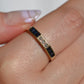 Chic Sapphire Geometric Band