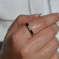Chic Sapphire Geometric Band