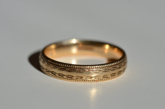 Slim Engraved Eternity Band